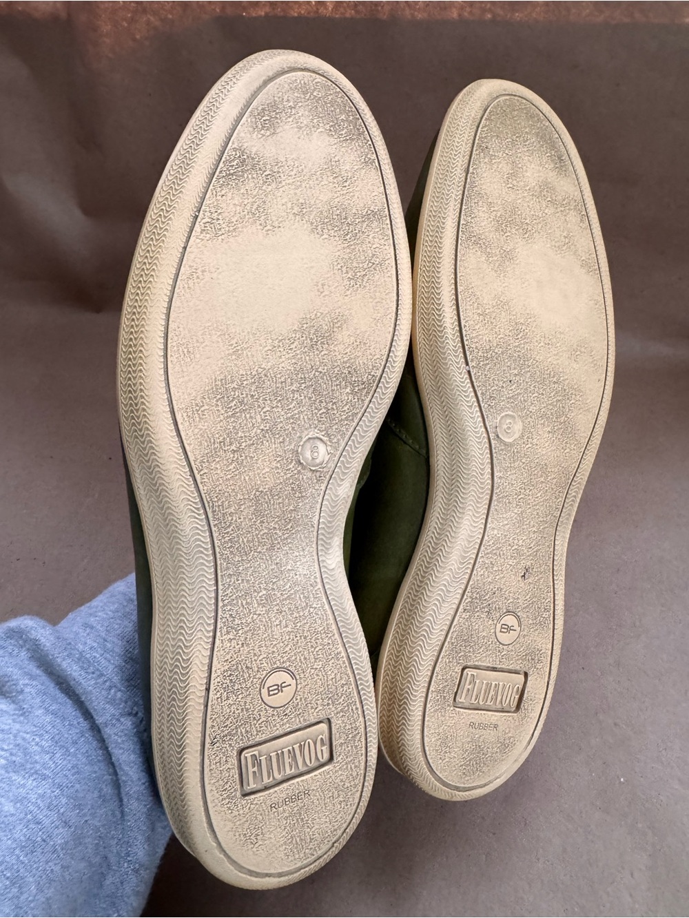 John Fluevog Men's Flight MXP Penny Loafers in green leather. Size 8 - Picture 8 of 11
